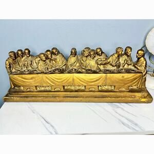 Silvestri Bros Last Supper Gold Sculpture